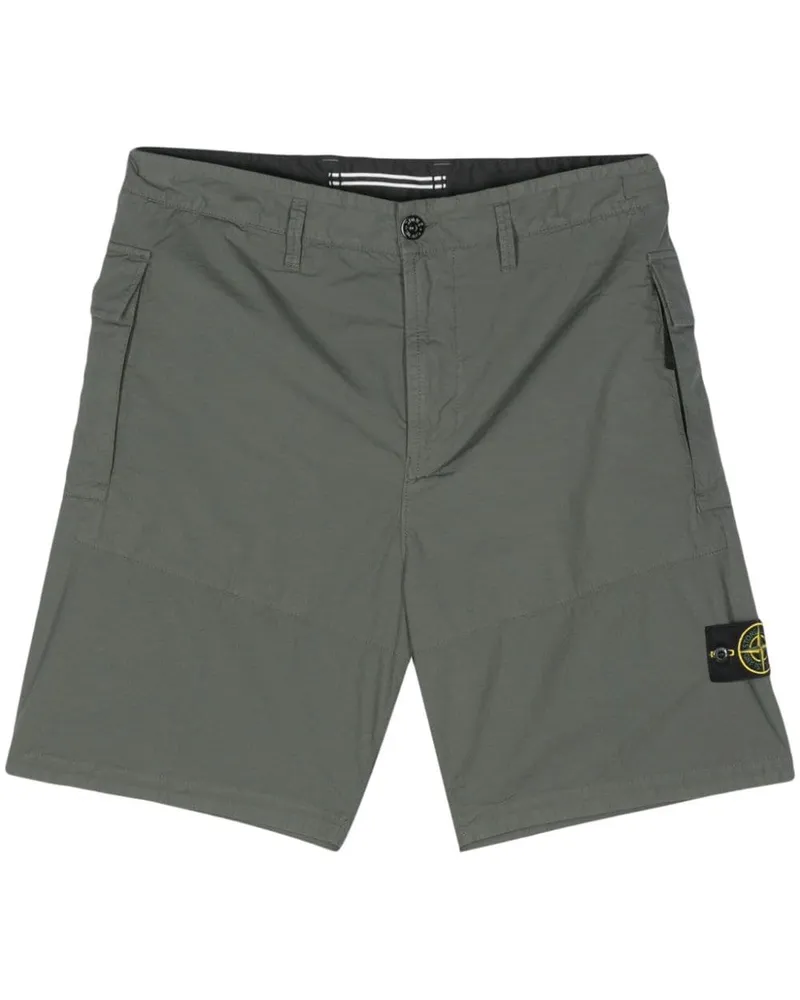 Stone Island Bermudas mit Kompass-Patch - Grün Grün