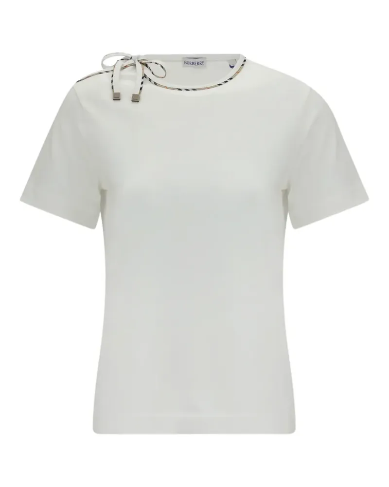 Burberry tie-sleeve cotton T-shirt - Nude Nude