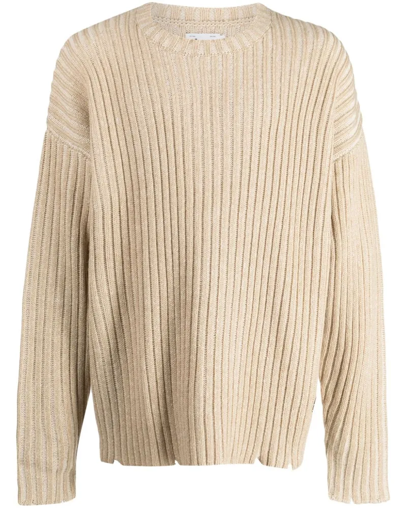 Izzue Gerippter Strickpullover - Nude Nude