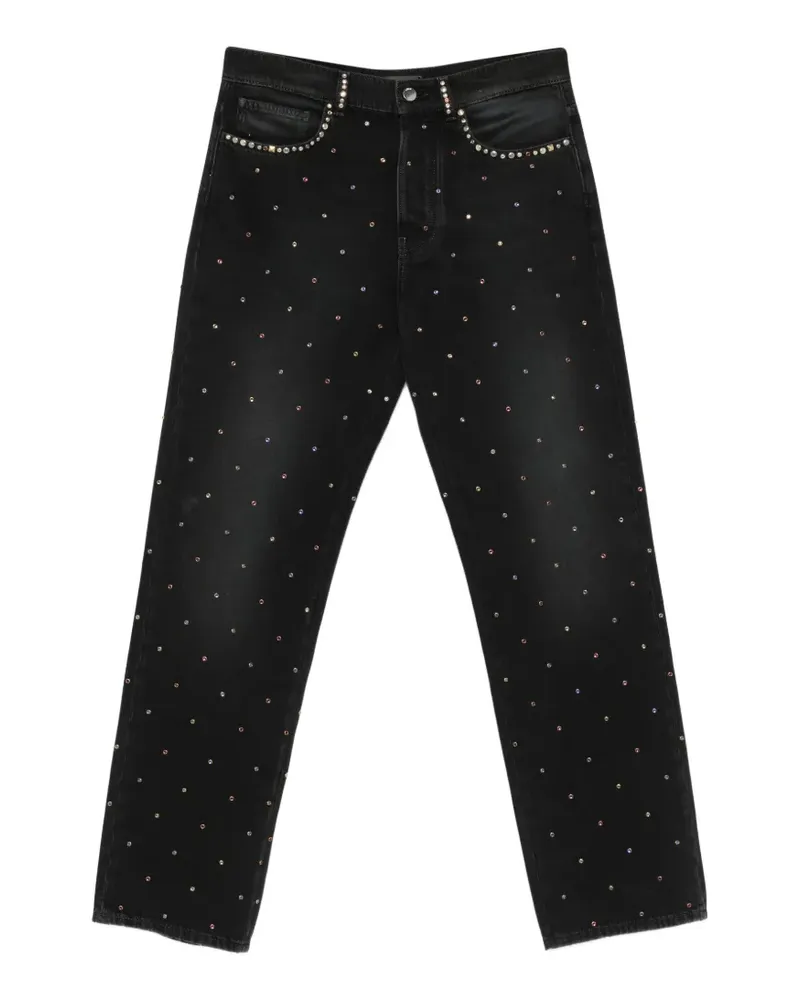 Amiri Straight-Leg-Jeans mit Nieten - Schwarz Schwarz