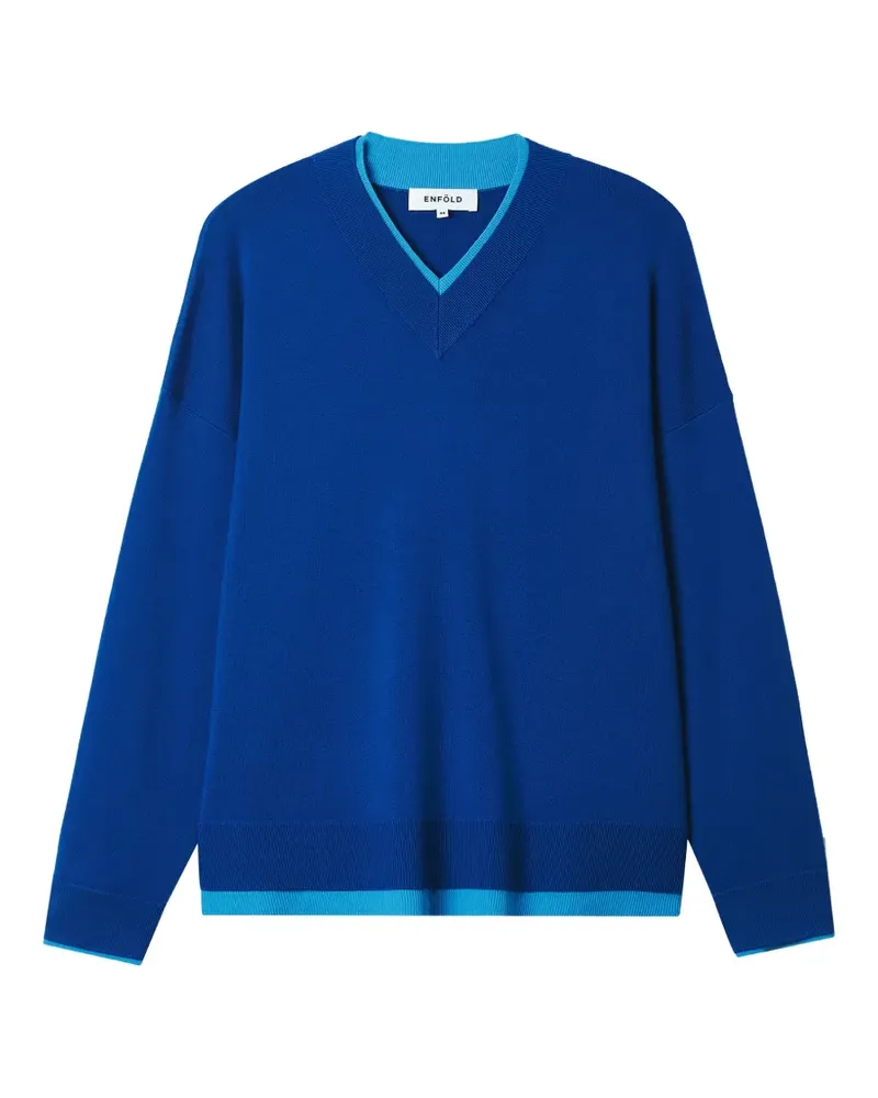 ENFÖLD Strick mit V-Ausschnitt - Blau Blau