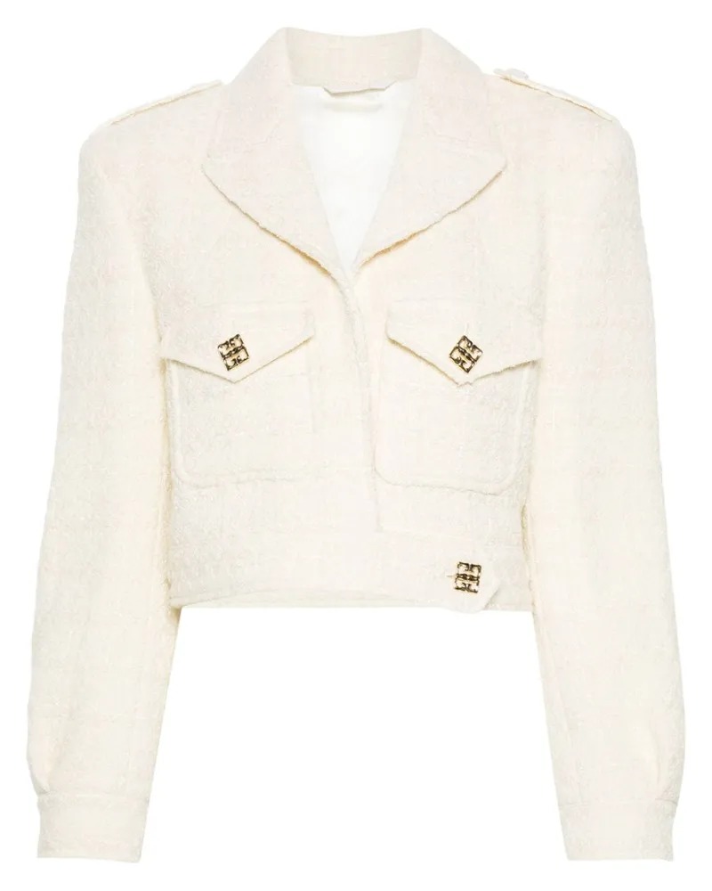Givenchy Cropped-Jacke aus Tweed - Nude Nude