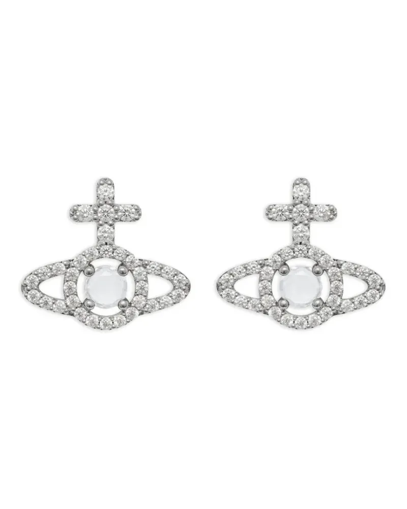 Vivienne Westwood Olympia crystal orb earrings - Silber Silber