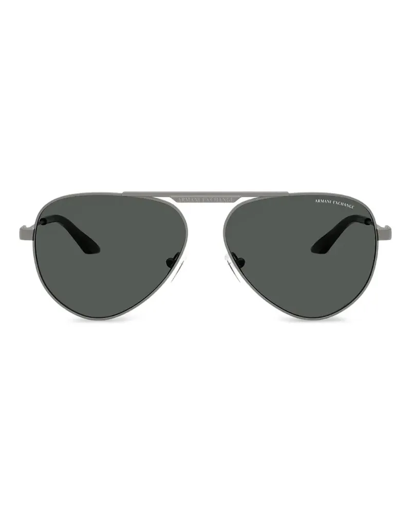 Armani Exchange pilot-frame double-bridge sunglasses - Grau Grau