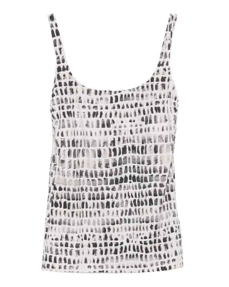 FISICO-Cristina Ferrari snakeskin-pattern tank top - Nude Nude