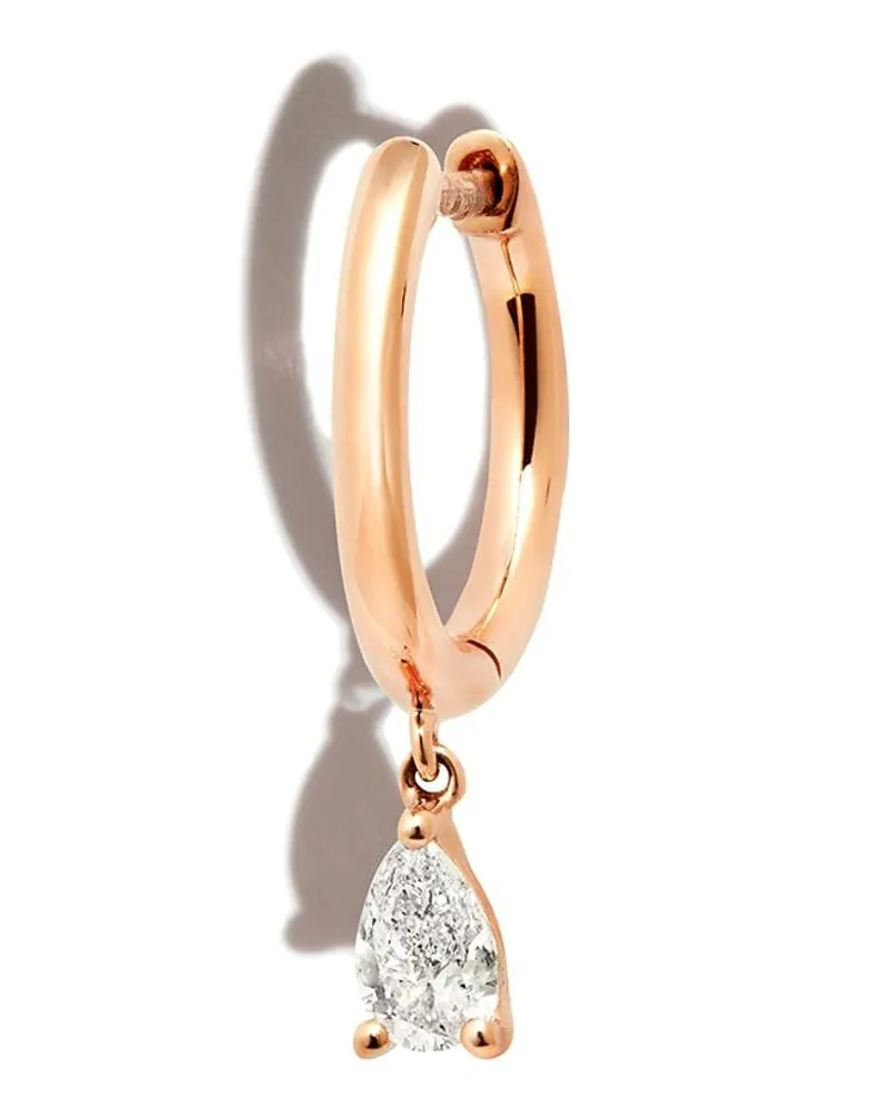 ANITA KO 18kt Rotgoldcreole mit Diamanten - Rosa Rosa