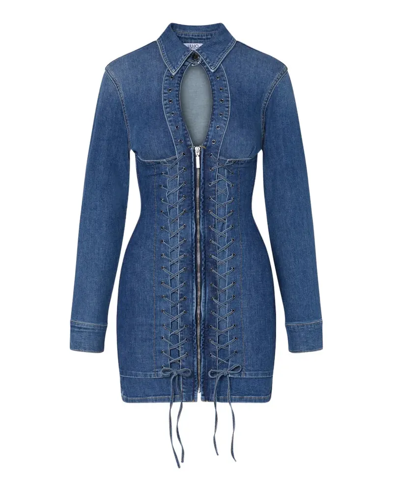 Liu Jo Minikleid mit Schnürung - Blau Blau