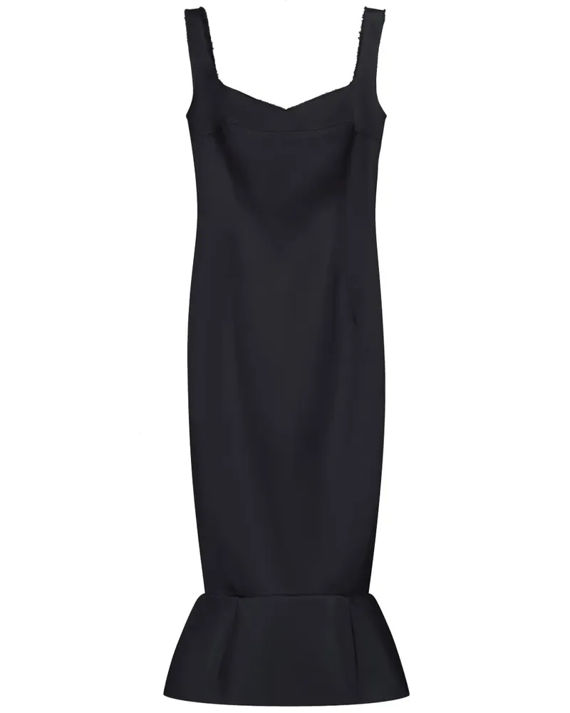 Marni Midikleid mit ausgestelltem Saum - Schwarz Schwarz