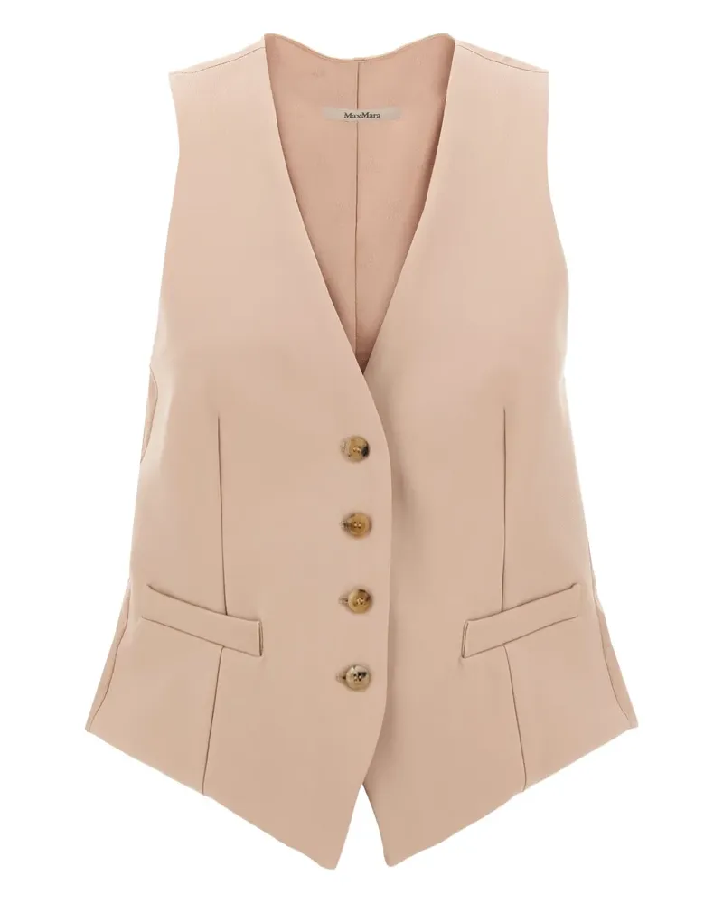 Max Mara Kordelzug-Weste mit Knopfverschluss - Rosa Rosa