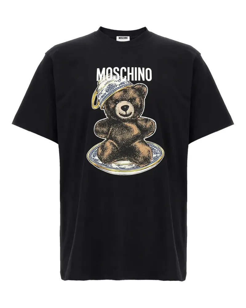 Moschino T-Shirt mit Teddy-Print - Schwarz Schwarz