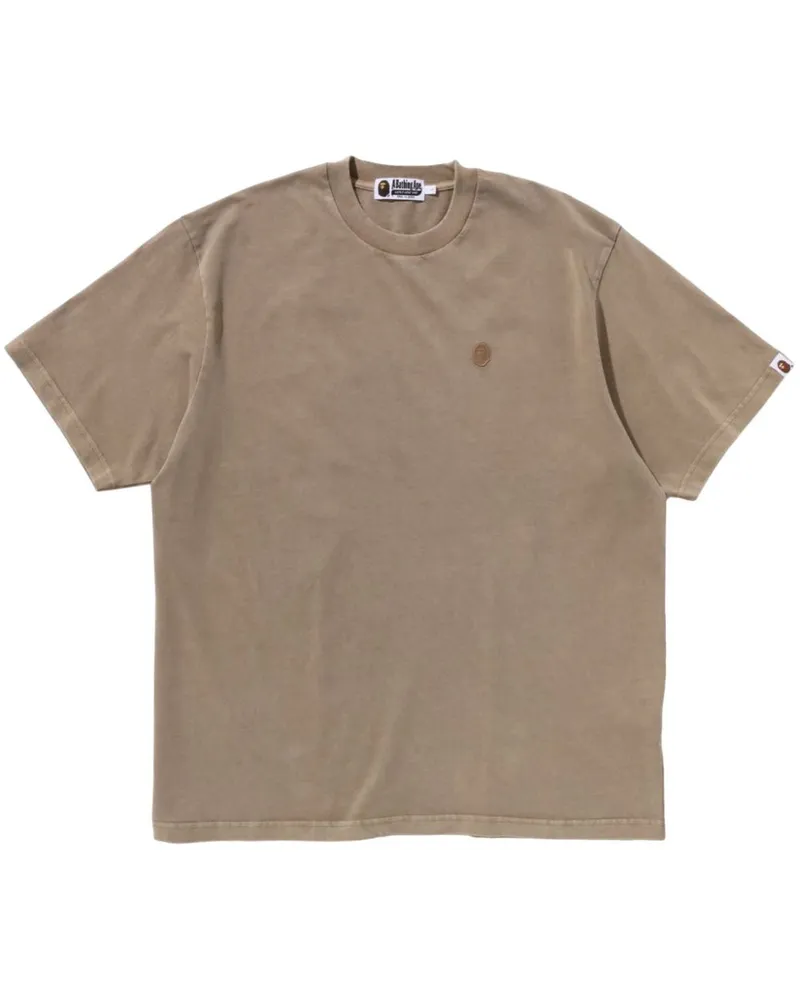 BAPE T-Shirt mit Ape Head-Applikation - Nude Nude