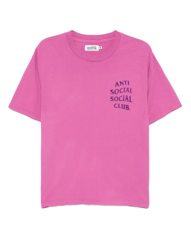 Anti Social Social Club Mind Games Glitte T-Shirt - Rosa Rosa