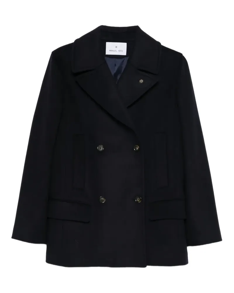 Manuel Ritz double-breasted coat - Blau Blau