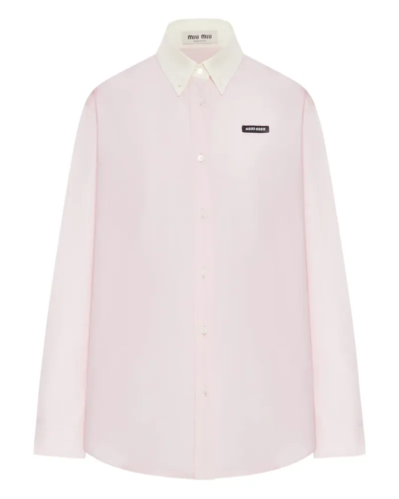 Miu Miu collar cotton shirt - Rosa Rosa