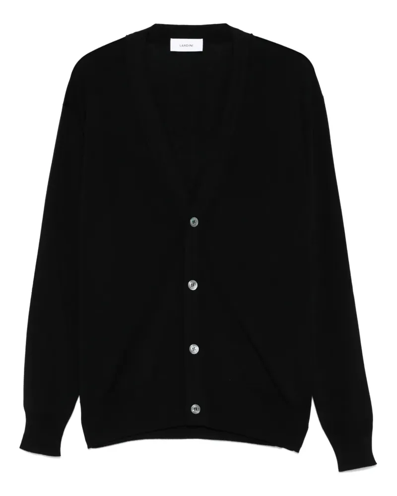 LARDINI Cardigan mit V-Ausschnitt - Schwarz Schwarz