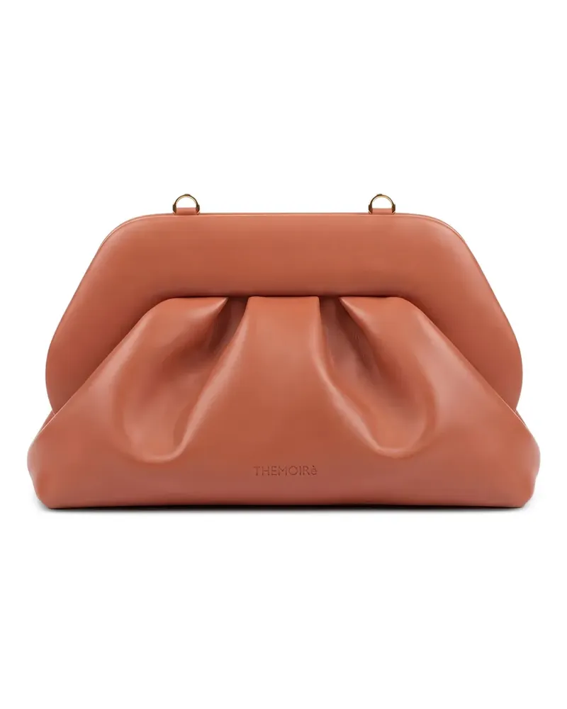 THEMOIRÈ Geraffte Clutch - Braun Braun