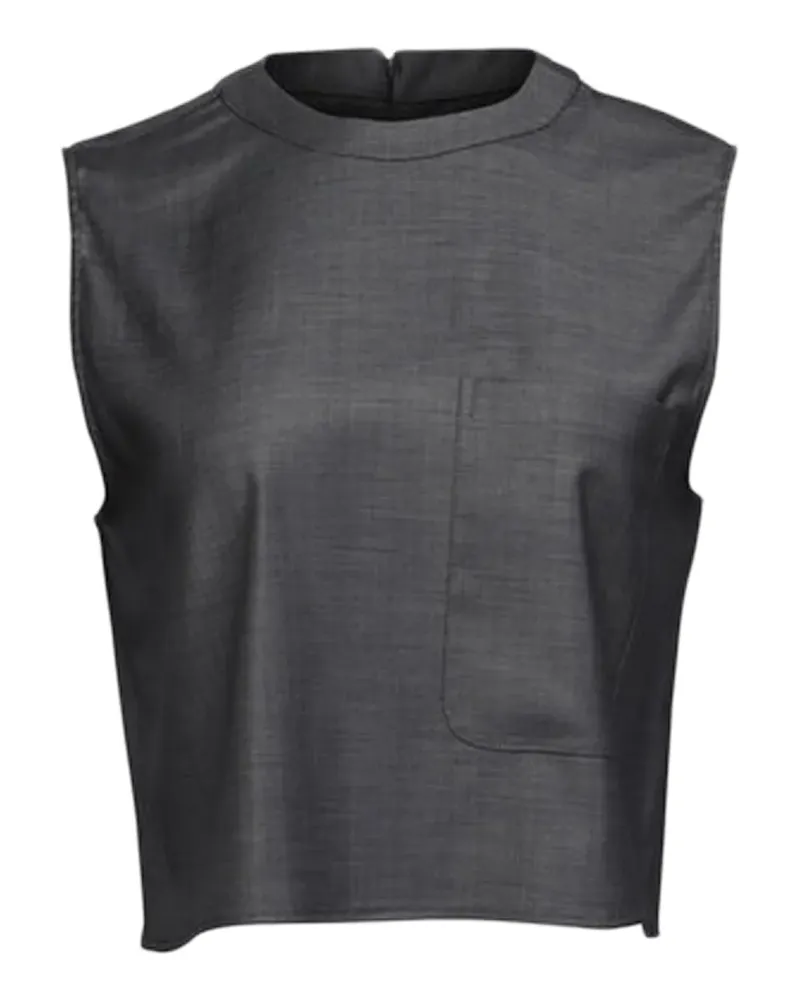 TWP Ärmelloses Cropped-Top - Grau Grau