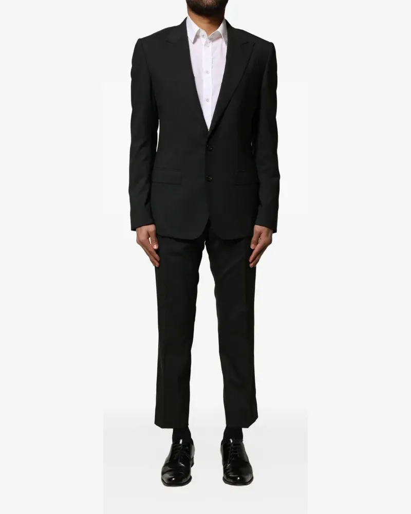 Dolce & Gabbana Anzug mit fallendem Revers - Schwarz Schwarz