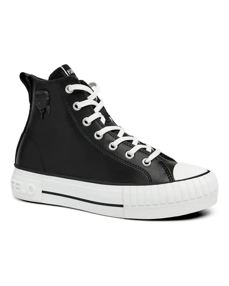 Karl Lagerfeld appliqué lace-up sneakers - Schwarz Schwarz