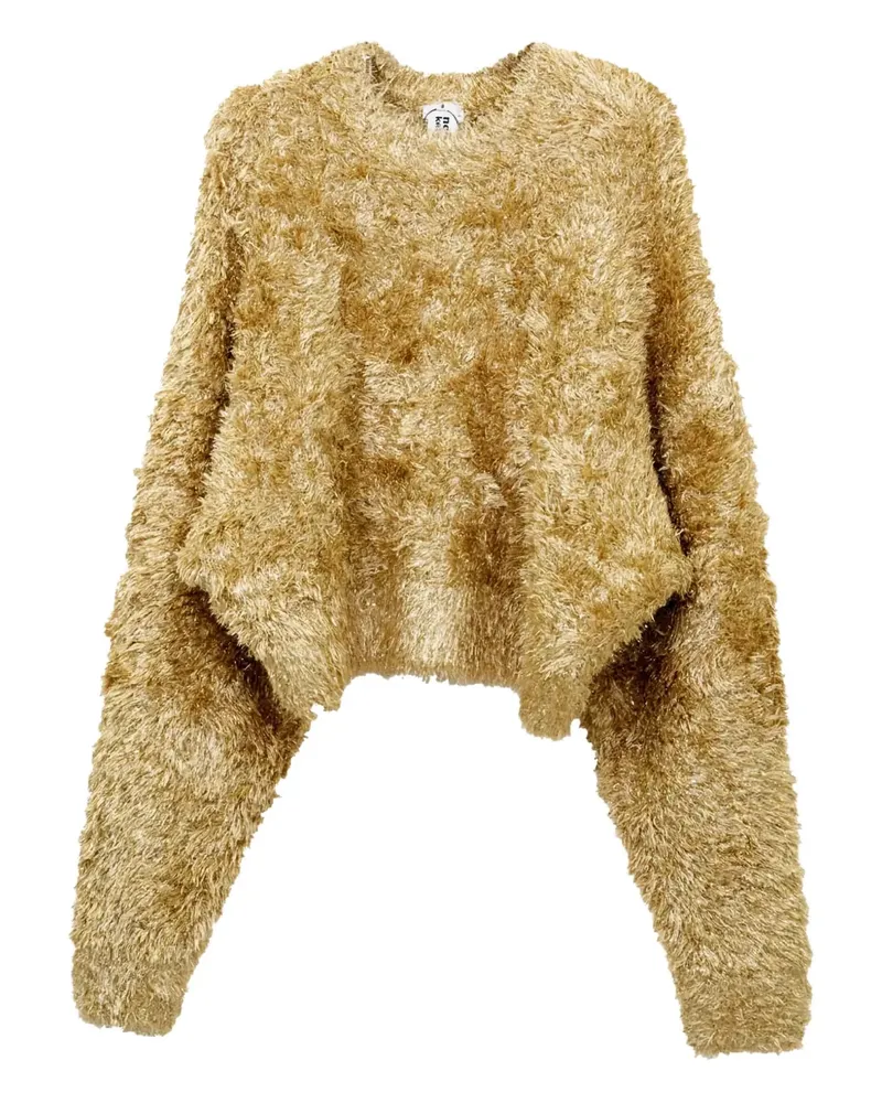 Noir Kei Ninomiya lamé-knit sweater - Braun Braun