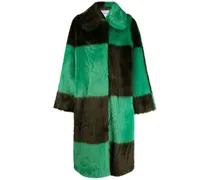 Mantel mit Faux Fur - Grün