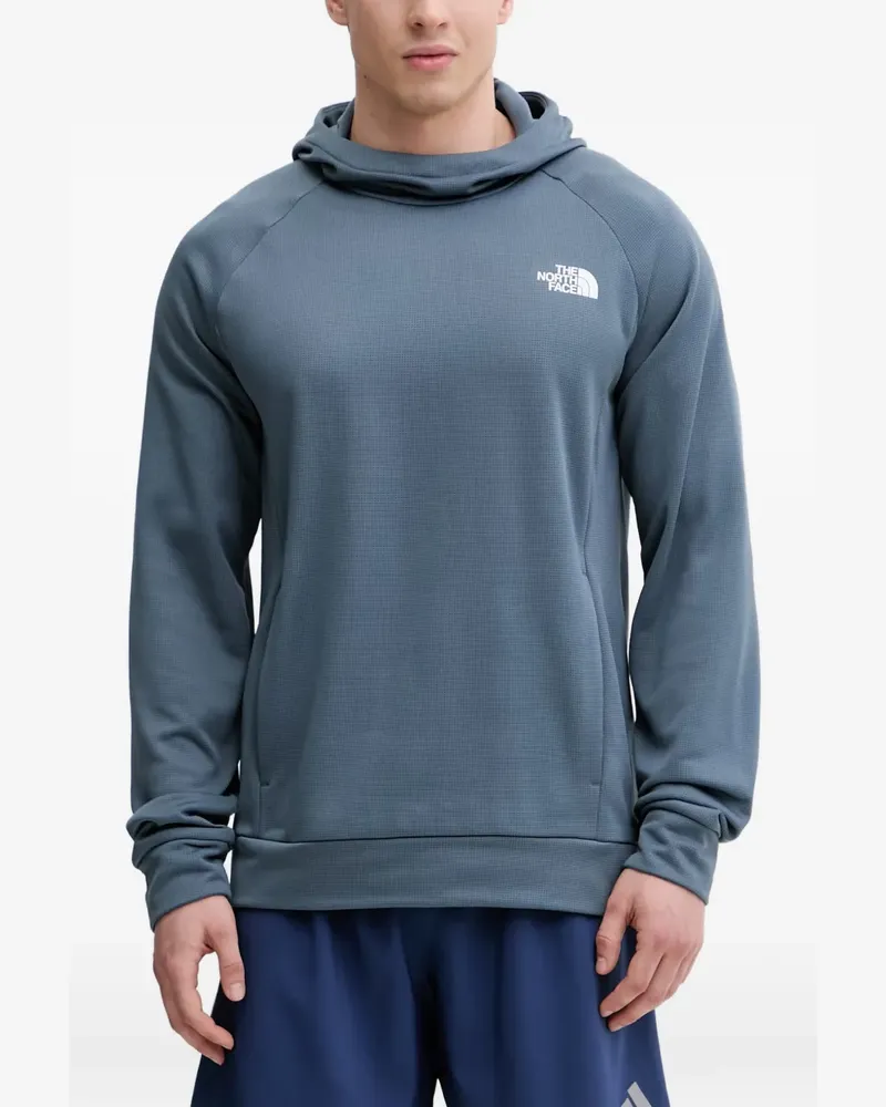 The North Face logo-print raglan-sleeve hoodie - Blau Blau