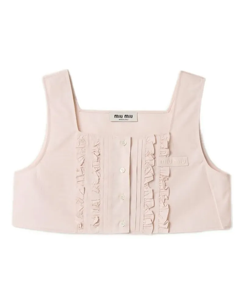 Miu Miu poplin crop top - Rosa Rosa