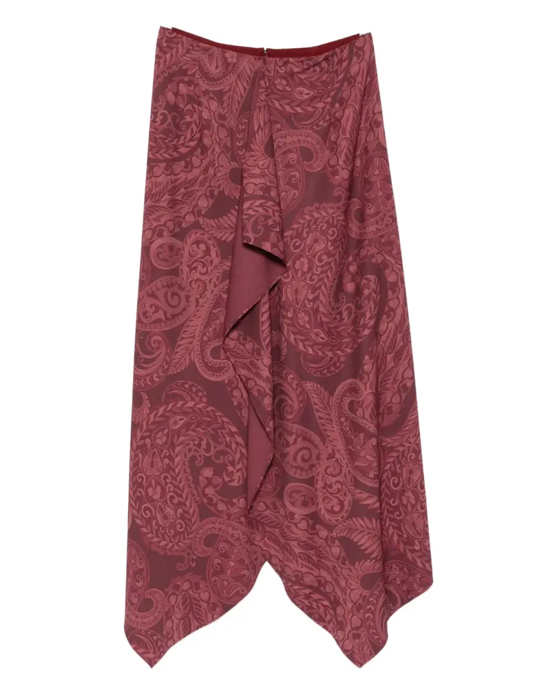 Etro paisley-print ruffled skirt - Rot Rot
