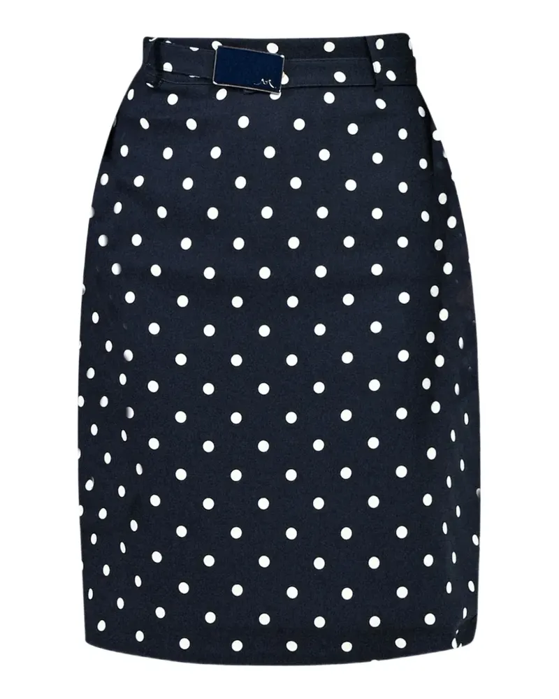 Rowen Rose polka-dot belted skirt - Blau Blau