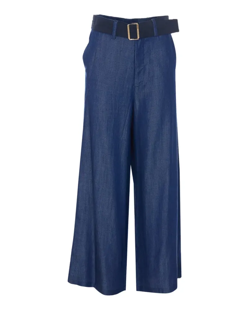 Liu Jo belted wide-leg trousers - Blau Blau