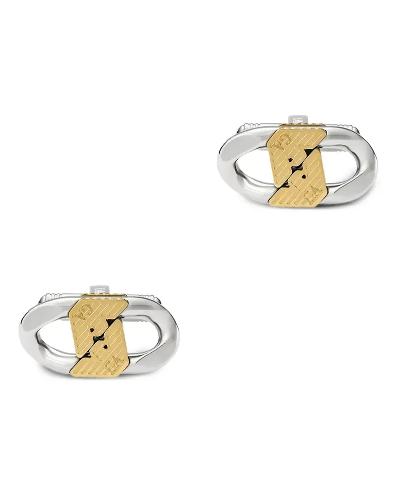 Emporio Armani logo-detail cufflinks - Silber Silber