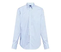 Gestreiftes Button-down-Hemd - Blau