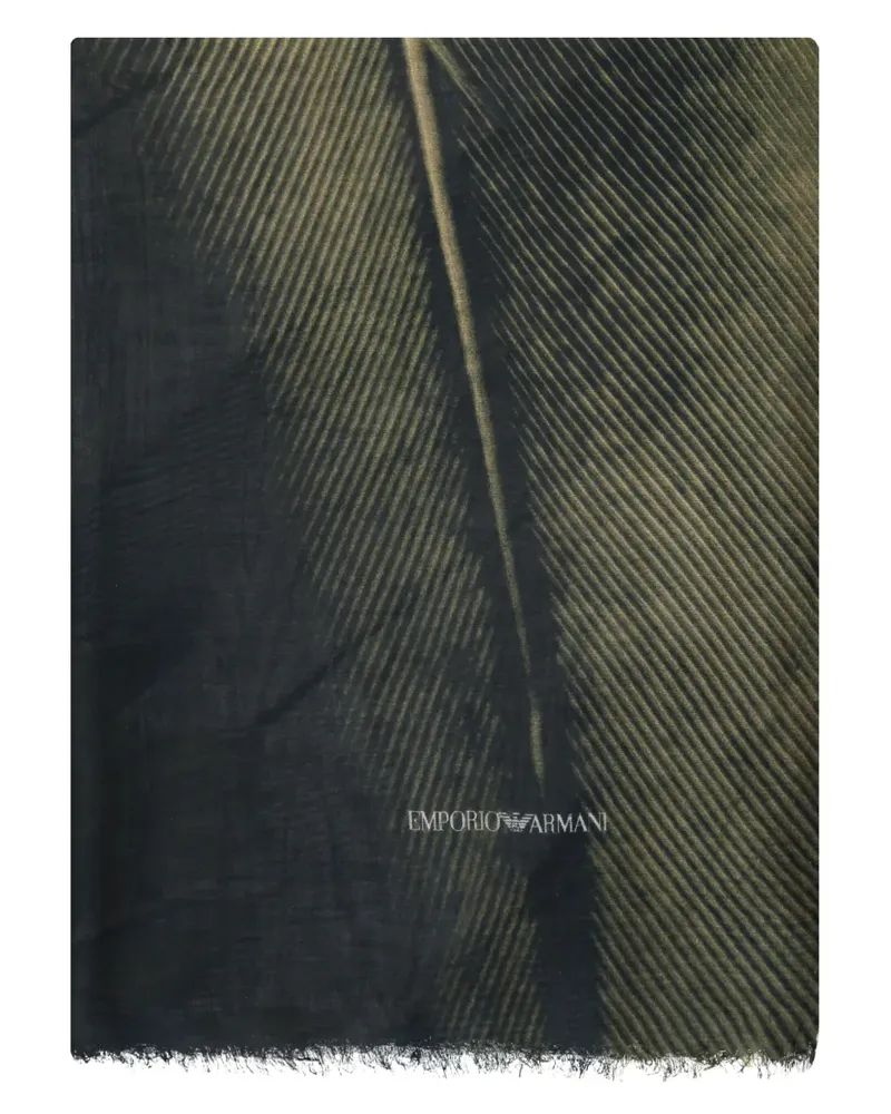 Emporio Armani Schal mit Print - Grün Grün