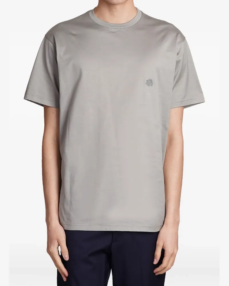 Low Brand T-Shirt mit Logo-Stickerei - Grau Grau