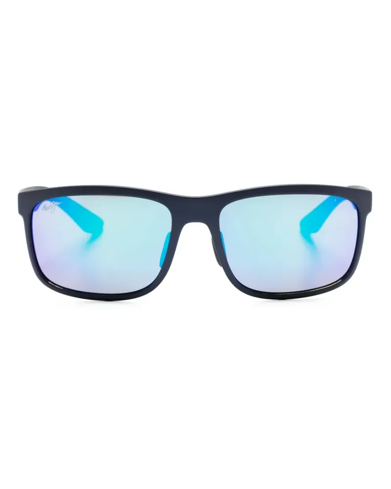 Maui Jim Huelo Sonnenbrille mit eckigem Gestell - Blau Blau