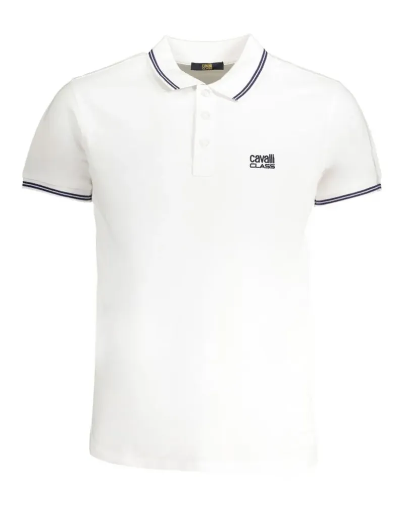 Roberto Cavalli logo-embroidered polo shirt - Weiß Weiß