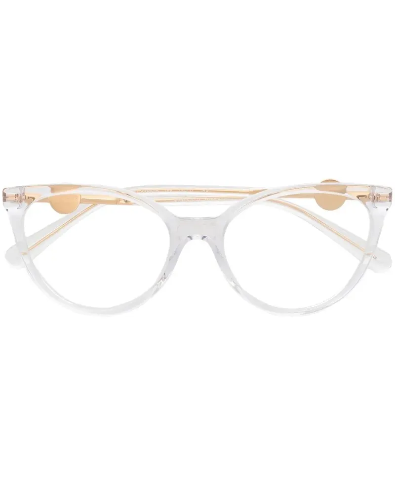 Versace Sonnenbrille mit eckigem Gestell - Nude Nude