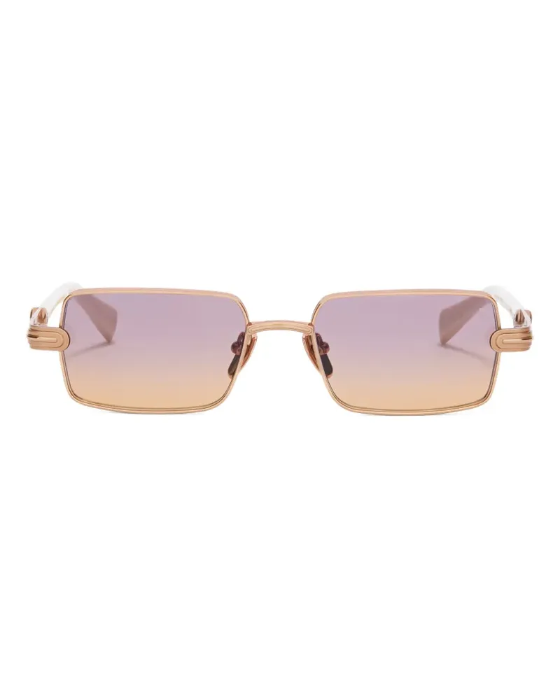Balmain rectangle-frame sunglasses - Gold Gold