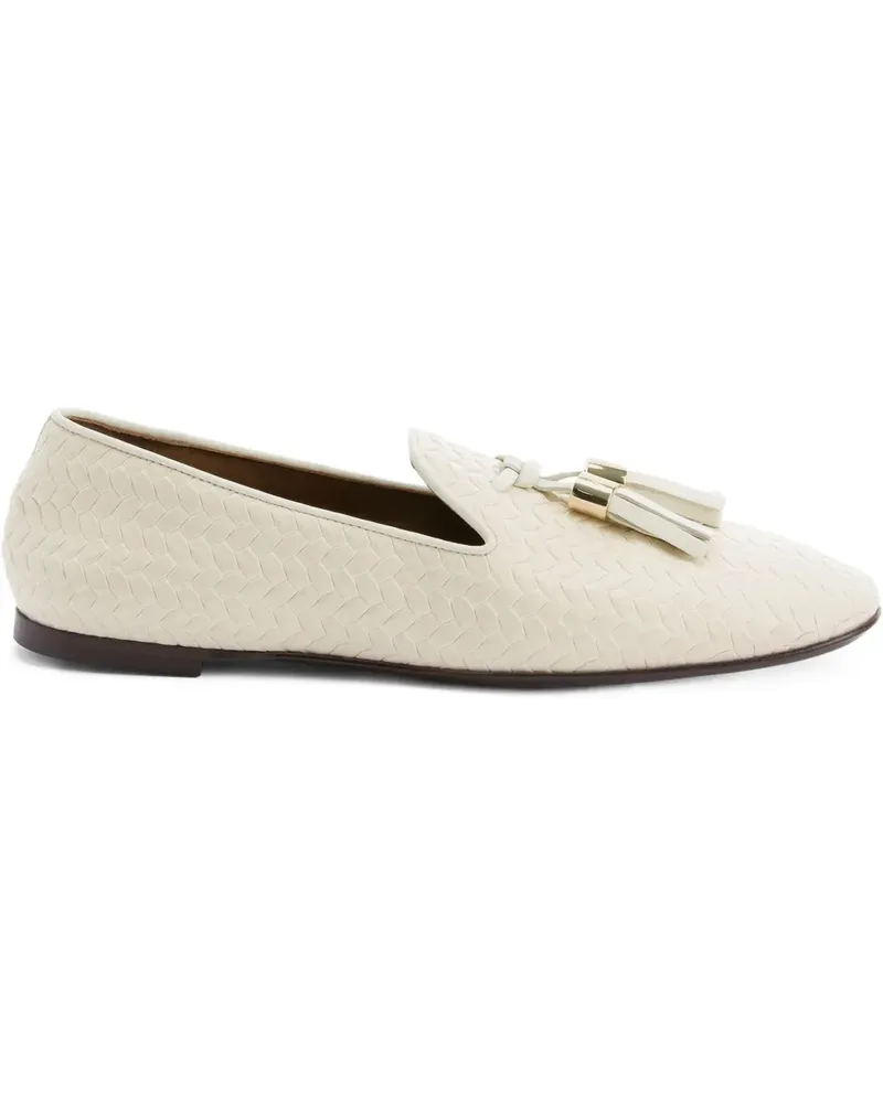 Giuseppe Zanotti Loafer mit GZ-Webmuster - Weiß Weiß