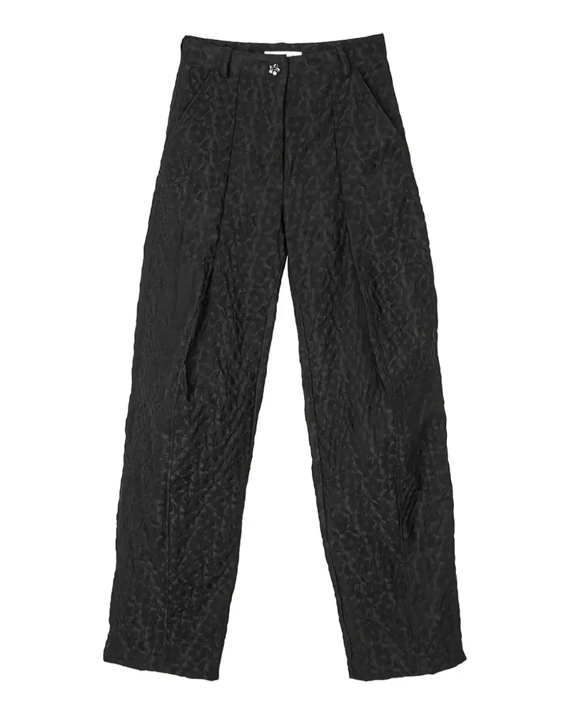 Cecilie Bahnsen Darmela Tapered-Hose aus Begonien-Jacquard - Schwarz Schwarz