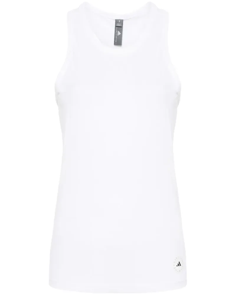 adidas Fein geripptes Tanktop - Weiß Weiß