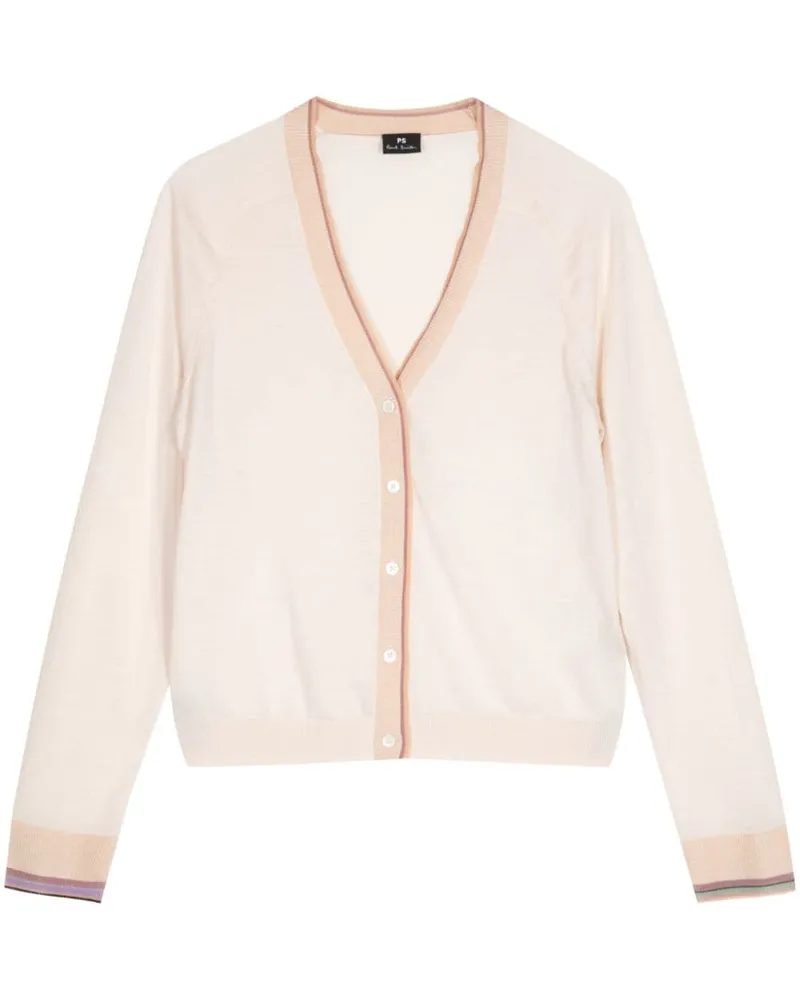 Paul Smith Cardigan mit Streifendetail - Nude Nude