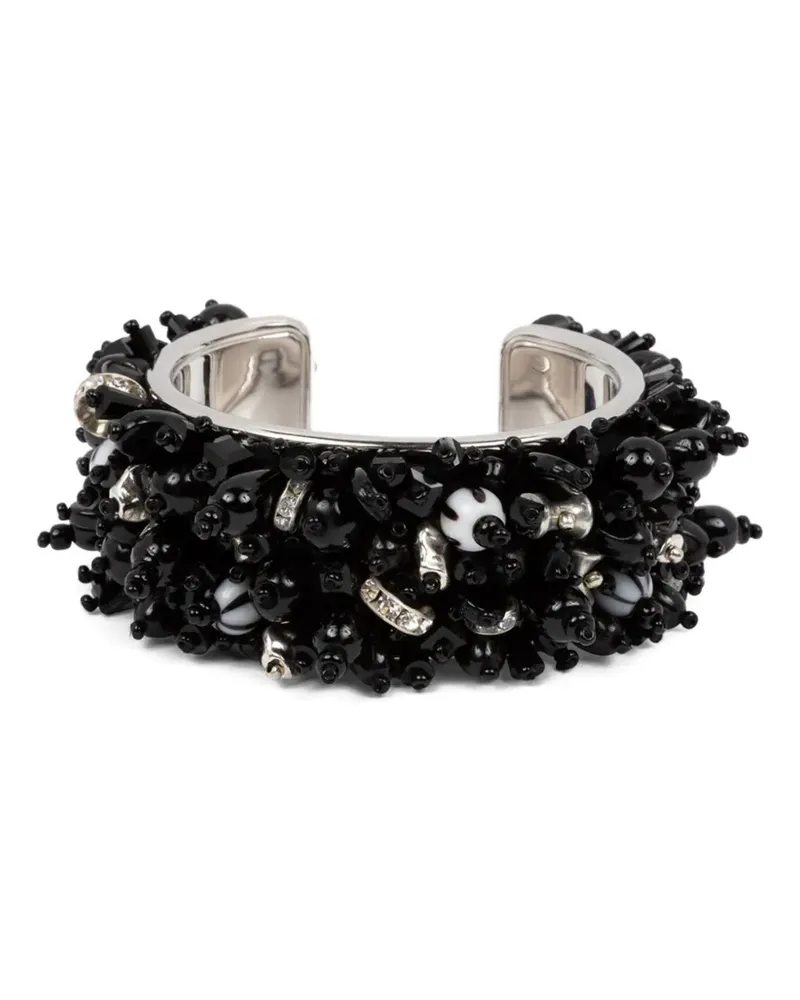 Dries van Noten beaded cuff bracelet - Silber Silber