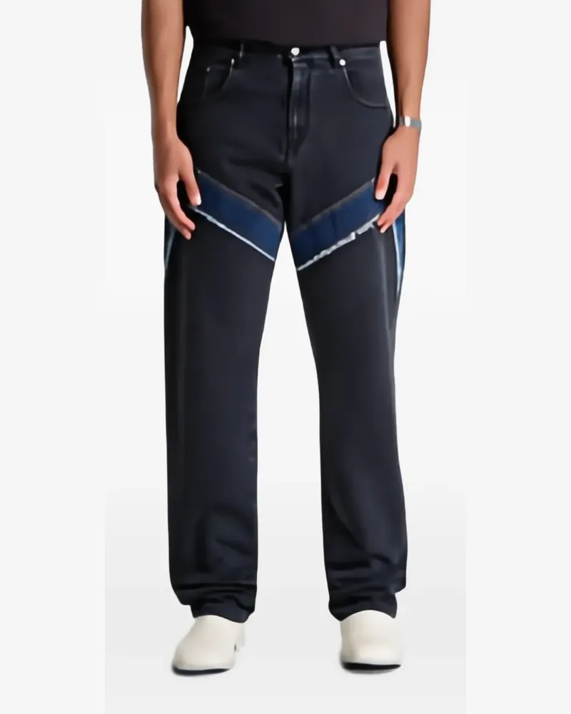 Umbro Jeans im Used-Look mit geradem Bein - Schwarz Schwarz