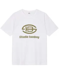 STUDIO TOMBOY T-Shirt mit Rundhalsausschnitt Weiß