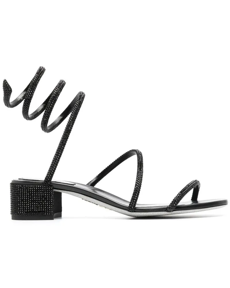 René Caovilla Cleo Sandalen 40mm - Schwarz Schwarz