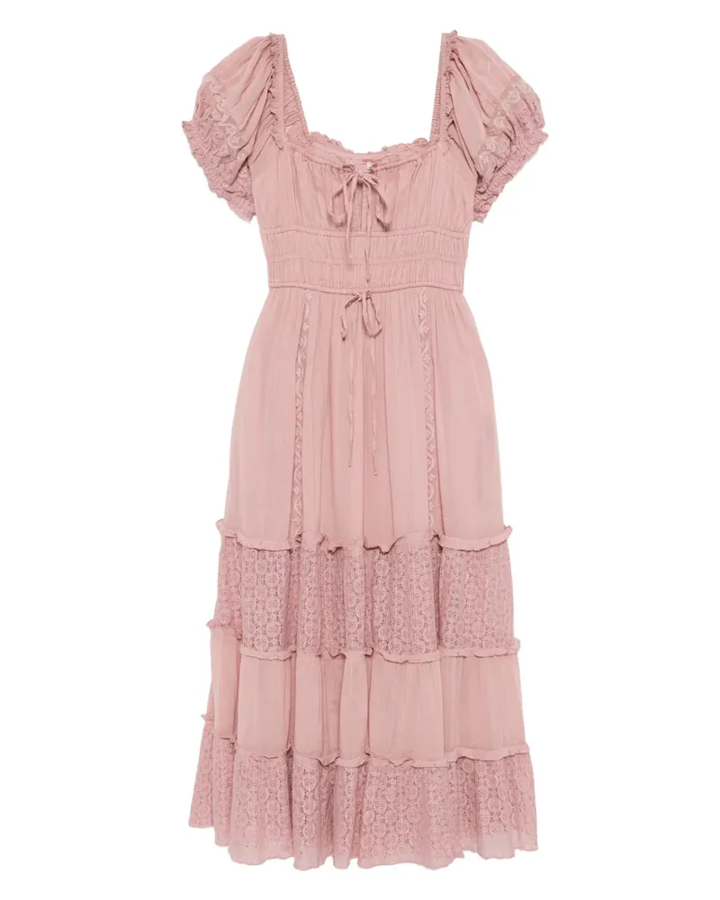 Free People Kleid mit fallender Sonne - Rosa Rosa