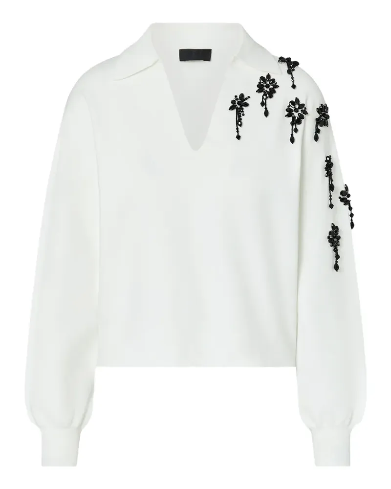 Liu Jo Pullover mit Schmuckstickerei - Weiß Weiß