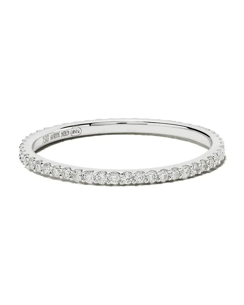 WHITE BIRD 18kt 'Solange' Goldring - Silber Silber