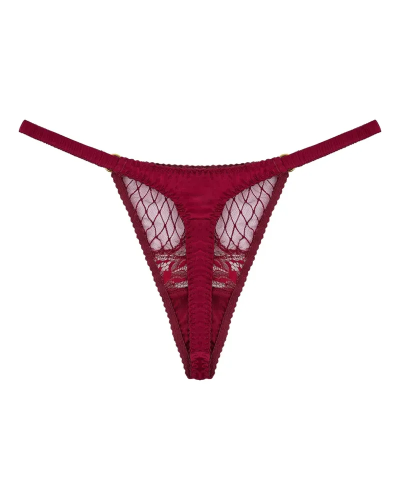 Fleur Of England Tanga aus Seide - Rot Rot